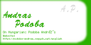 andras podoba business card